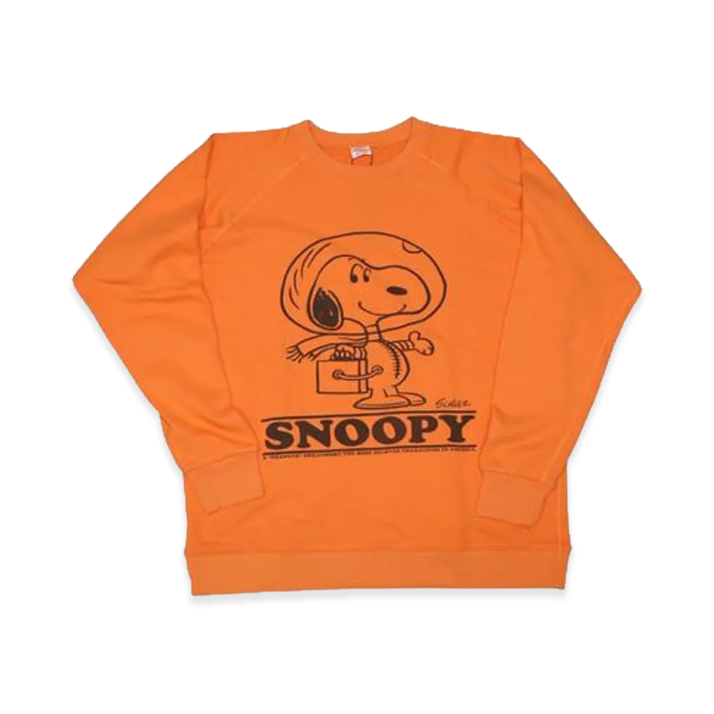 SAPEur x PEANUTS Vintage Crewneck Sweatshirt(Snoopy) "Orange"