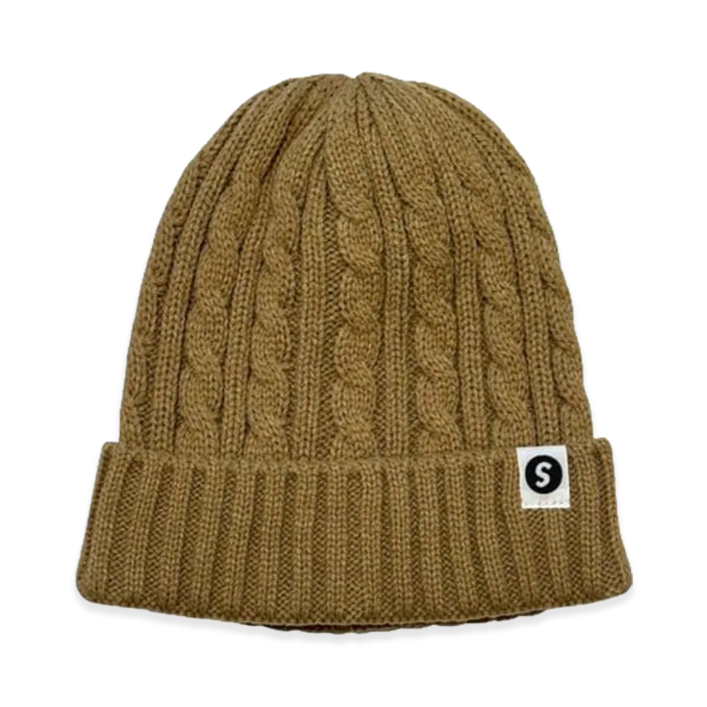 SAPEur Cable Knit Cap "Beige"