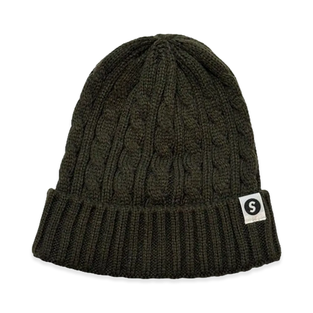 SAPEur Cable Knit Cap "Olive"