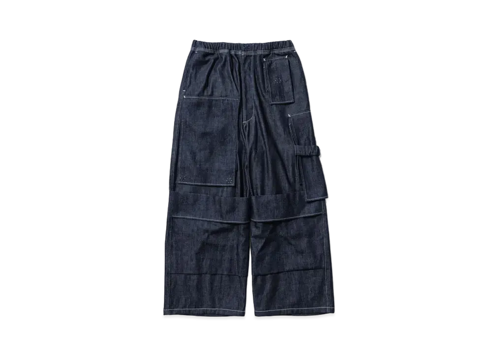 Sasquatchfabrix Utility Full Flap Denim Pants "Indigo Navy"