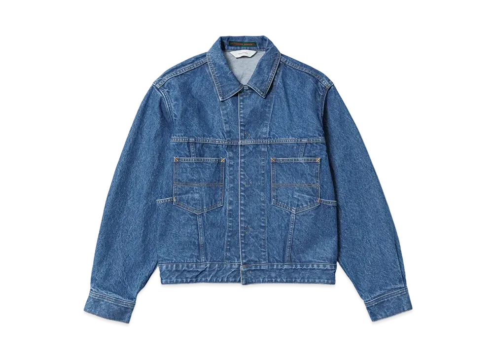 Sasquatchfabrix "Katharine Hamnett" Denim Jean Jacket "Indigo Blue"