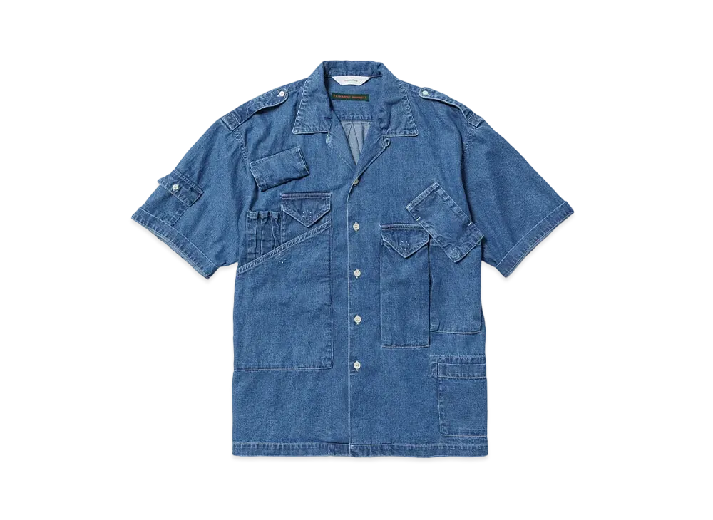 Sasquatchfabrix "Katharine Hamnett" Denim Shirt "Indigo Blue"