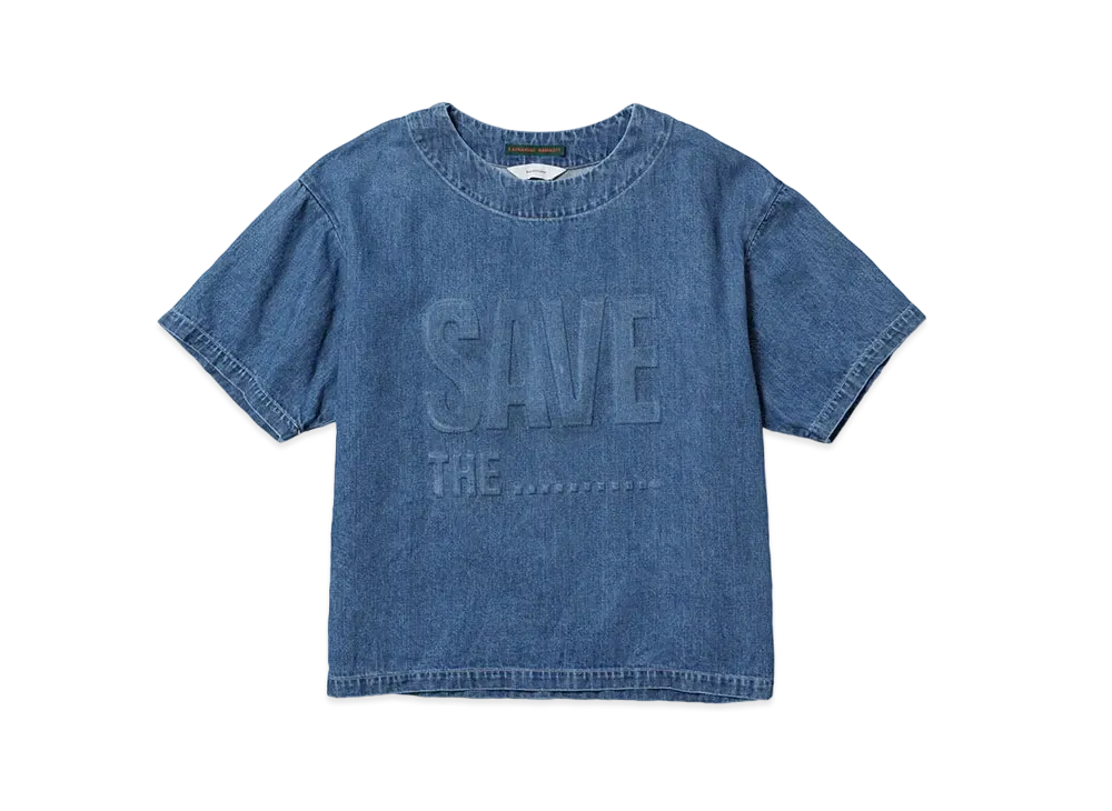 Sasquatchfabrix "Katharine Hamnett" Denim Smock Save The "Indigo Blue"