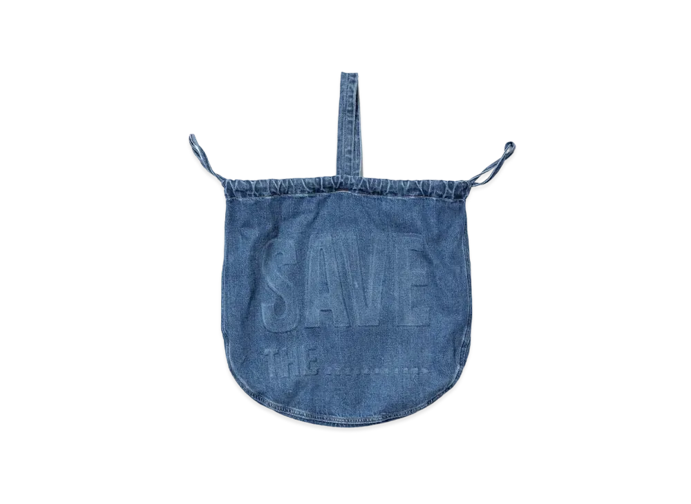 Sasquatchfabrix "Katharine Hamnett" Denim Helmet Bag Save The "Indigo Blue"