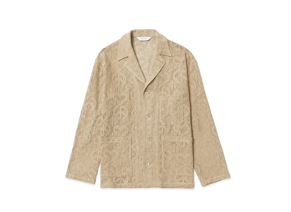 Sasquatchfabrix Love & Peace Lace Lapel Jacket "Oil Yellow"
