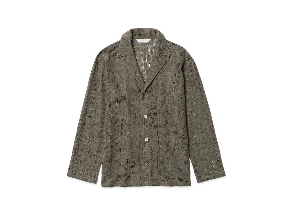 Sasquatchfabrix Love & Peace Lace Lapel Jacket "Olive"