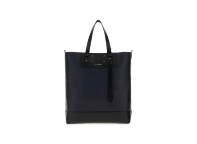 Maison Margiela Women's Midnight Blue Leather Vertical Shopping Bag "Blue"