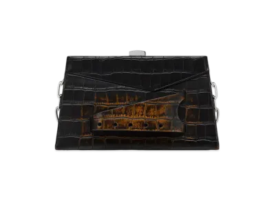 Maison Margiela Snatched Shoulder Clutch Bag Small "Black/Brown"