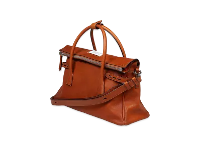 Maison Margiela Women's 5ac Handbag In Vintage Leather Cognac Color "Brown"