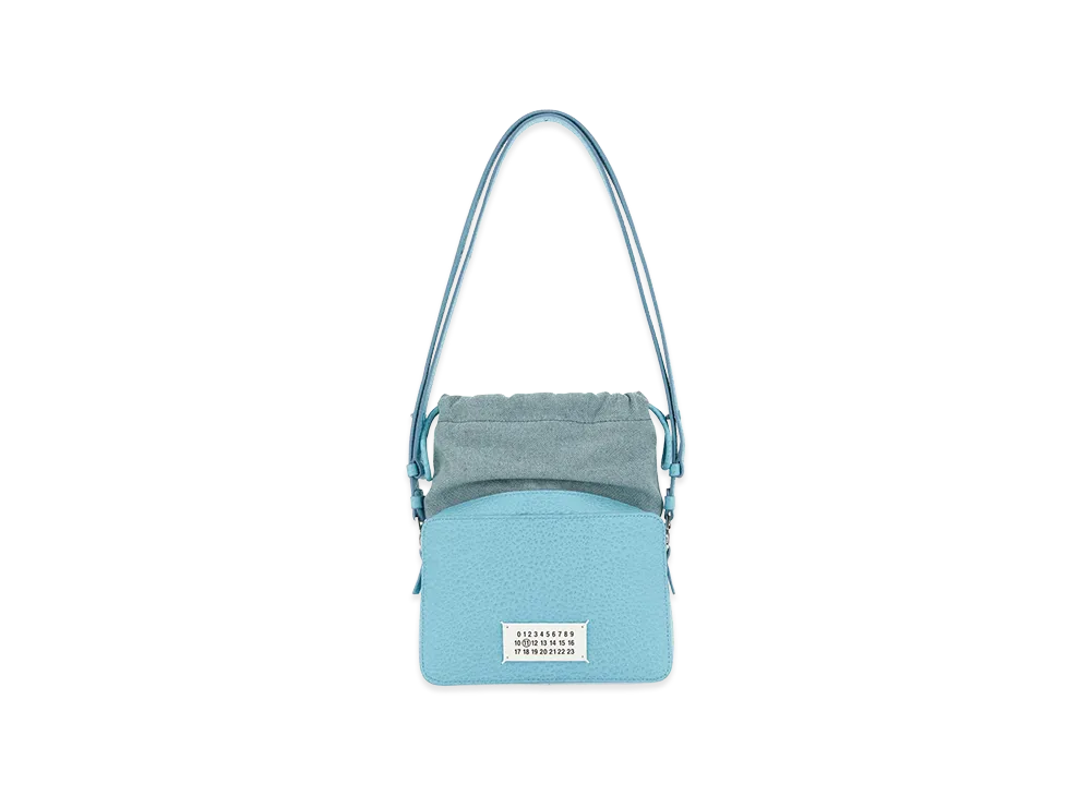 Maison Margiela Women's Light Blue Leather & Fabric 5AC Bucket Bag "Light Blue"