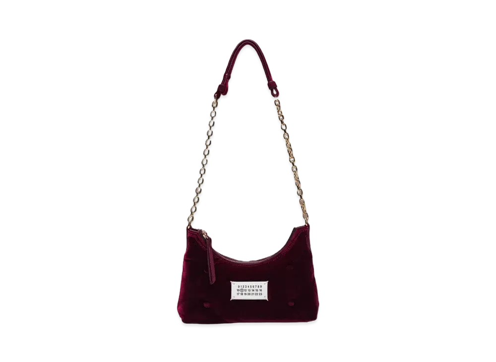 Maison Margiela Glam Slam hobo Micro Velvet "Merlot"