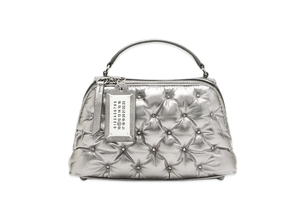 Maison Margiela Glam Slam Embroidered Trapezoid Bag "Metallic Gray"