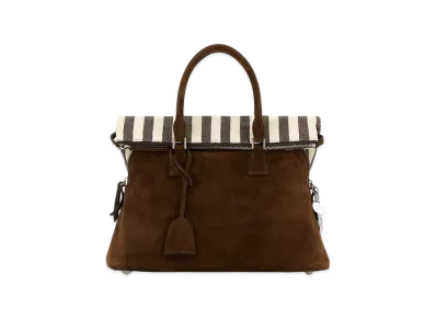 Maison Margiela Women's Suede Medium 5Ac Soft Handbag "Brown"