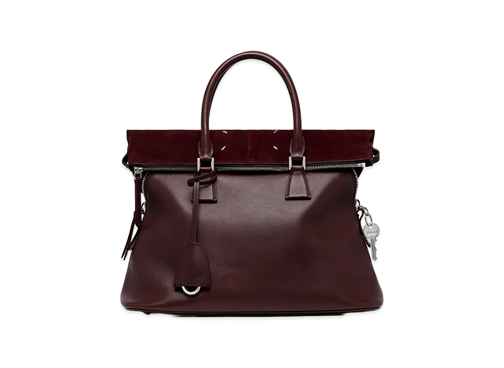 Maison Margiela Women's 5AC Soft Medium Shoulder Bag "Bordeaux"