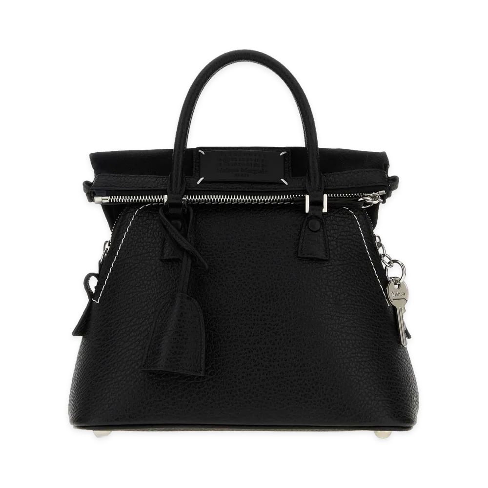 Maison Margiela Women's Leather Mini Classique 5AC Handbag "Black"
