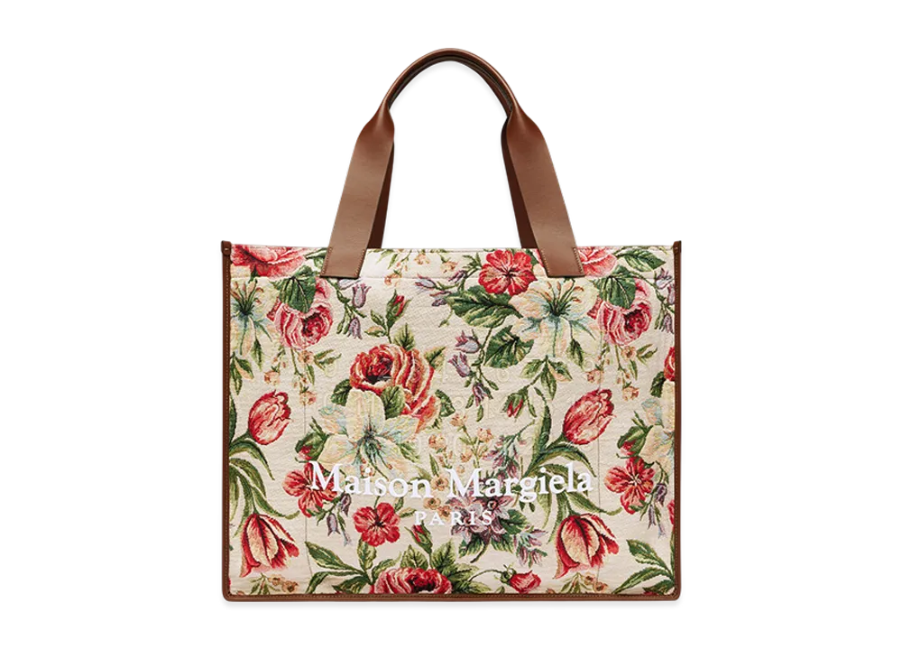 Maison Margiela Cabas Large Shopping Bag "Ivory/Flower"