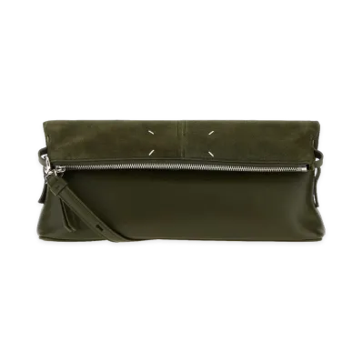 Maison Margiela Women's Leather 5AC Clutch "Forestgreen/Army Green"