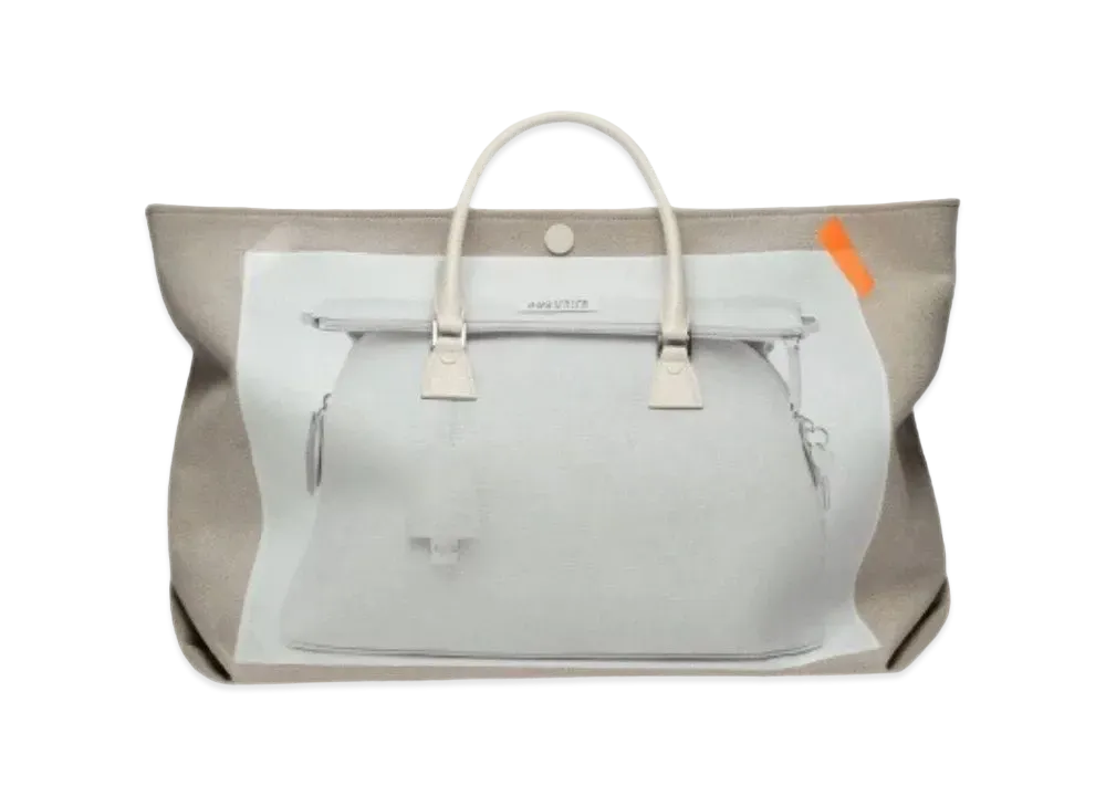 Maison Margiela Trompe Loeil 5AC Shopping Bag "Pearl Gray"