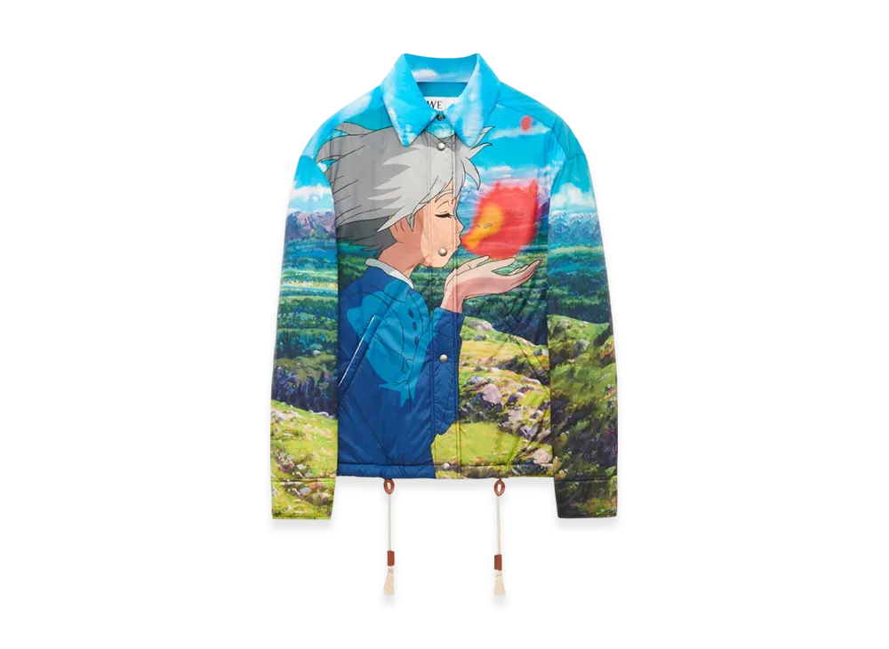 LOEWE x Howl's Moving Castle Calcifer Coach Jacket in Nylon "Multicolor"