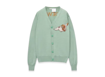 LOEWE x Howl's Moving Castle Heen Cardigan in Wool "Aniseed Green"