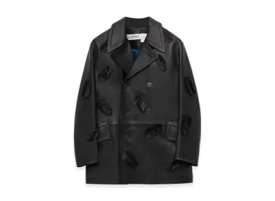 LOEWE x Howl's Moving Castle Peacoat in Nappa "Black"