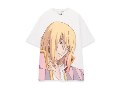 LOEWE x Howl's Moving Castle Embellished T-Shirt in Cotton "White/Beige"