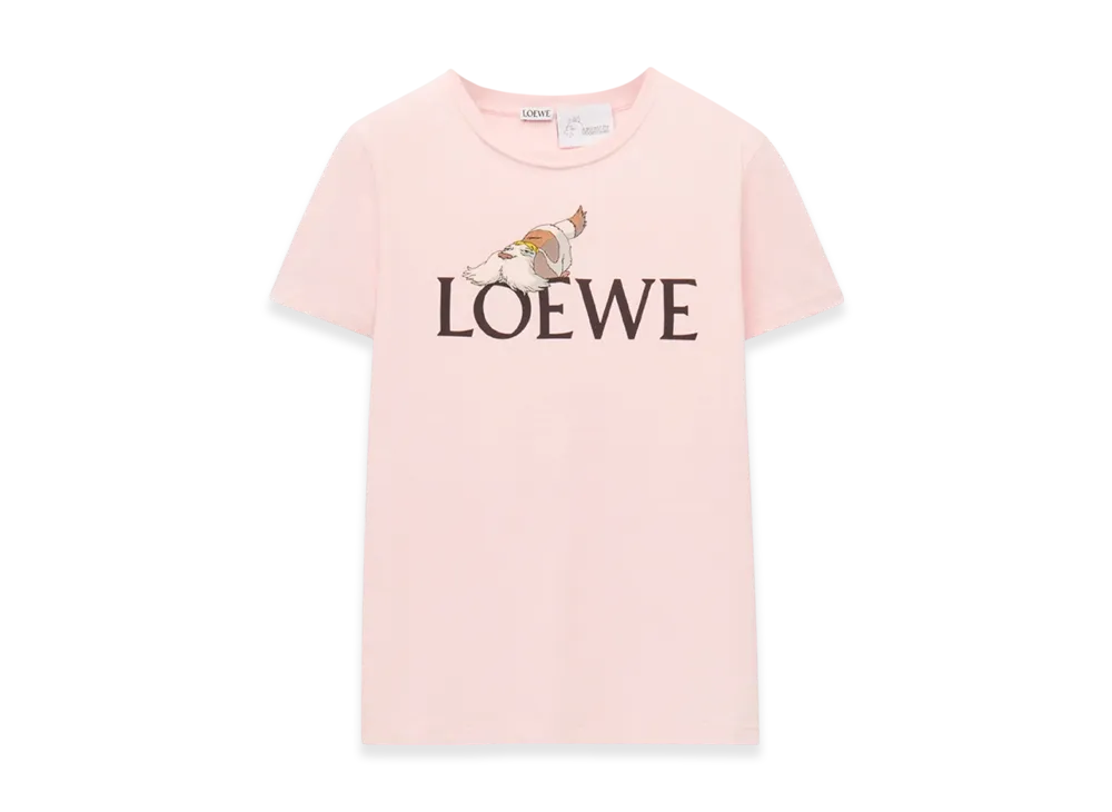LOEWE x Howl's Moving Castle Heen T-Shirt in Cotton "Chalk"