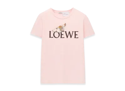 LOEWE x Howl's Moving Castle Heen T-Shirt in Cotton "Chalk"