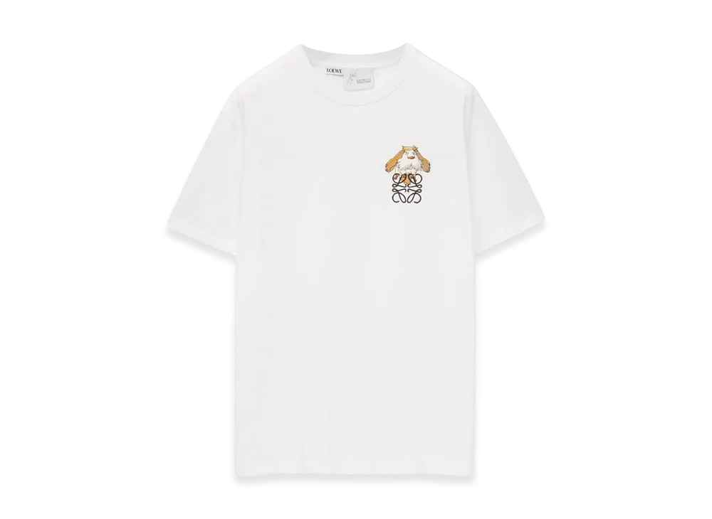 LOEWE x Howl's Moving Castle Heen Anagram T-Shirt in Cotton "White"
