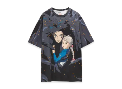 LOEWE x Howl's Moving Castle T-Shirt in Cotton "Navy Blue"