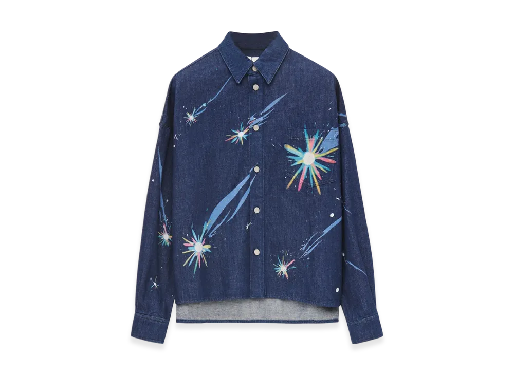 LOEWE x Howl's Moving Castle Magical Sky Overshirt in Denim "Navy Blue"