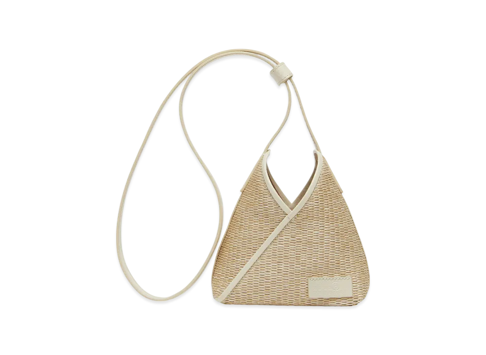 MM6 Maison Margiela Small Raffia Shoulder Bag "Brown"