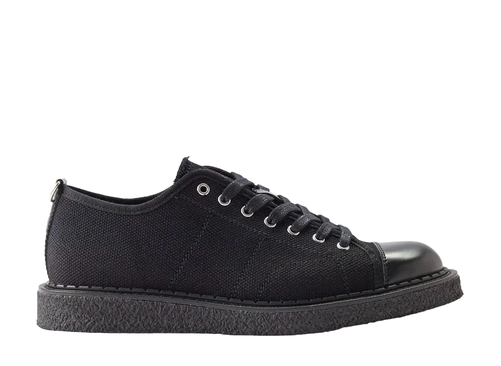 GEORGE COX x Fred Perry Monkey Shoe Single Crepe Sole "Black" Canvas Collected Leather SB6336_102_V2_Q423