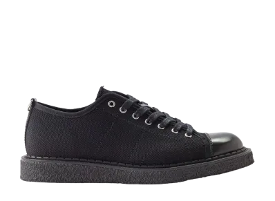 GEORGE COX x Fred Perry Monkey Shoe Single Crepe Sole "Black" Canvas Collected Leather SB6336_102_V2_Q423