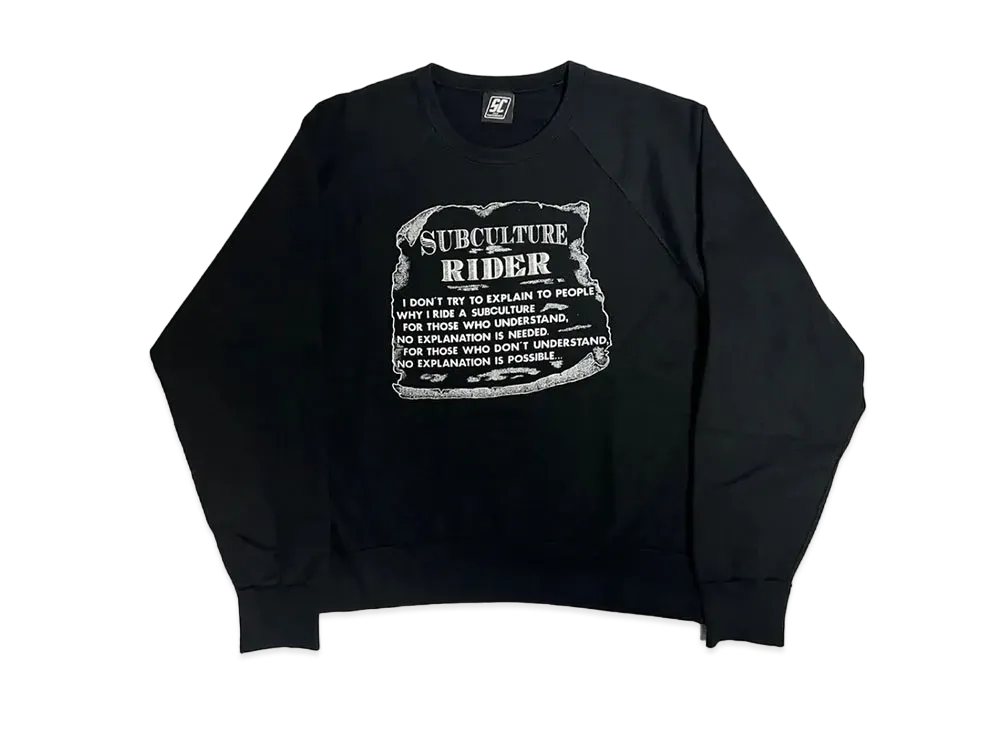 SubCulture Rider Crew Neck Sweat "Black"