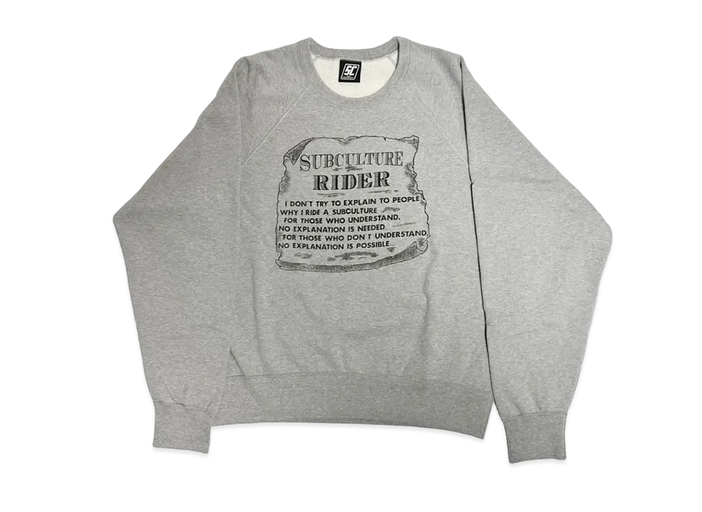 SubCulture Rider Crew Neck Sweat "Gray"
