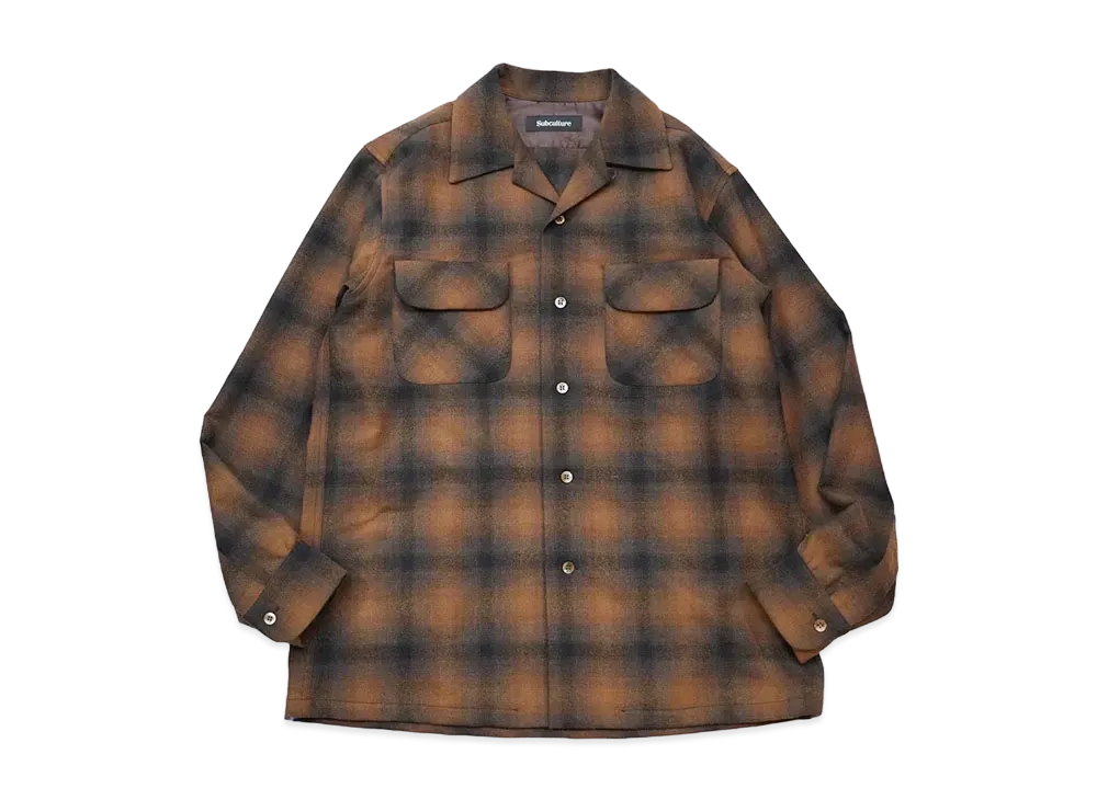 SubCulture Wool Check Shirt "Brown"