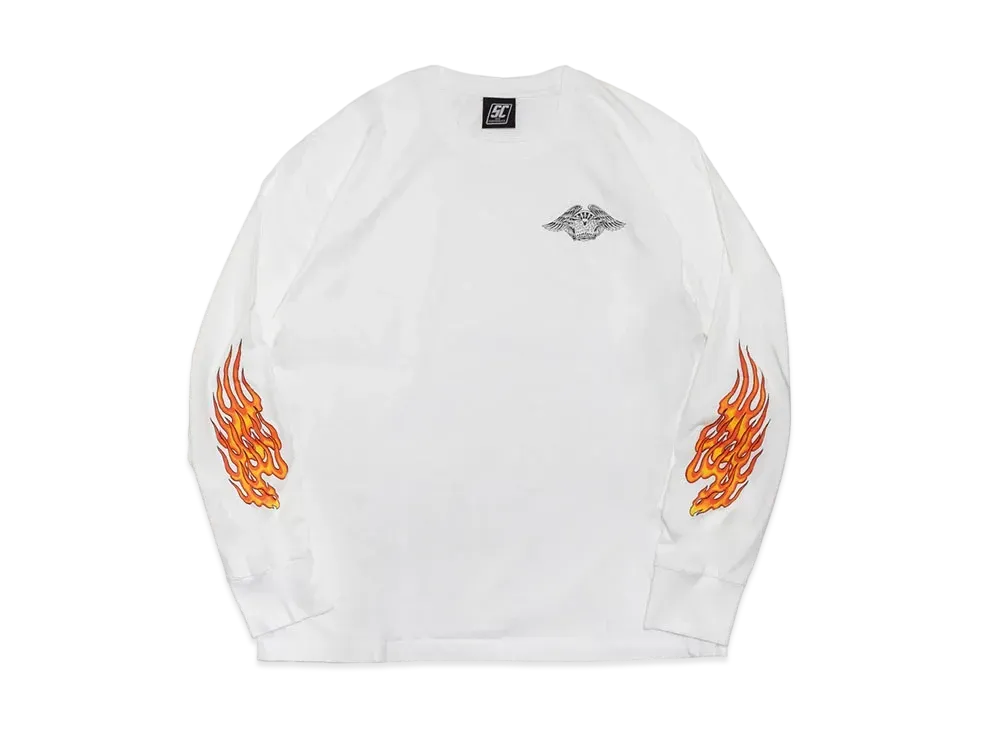 SubCulture Fire Pattern Longsleeve T-Shirt "White"