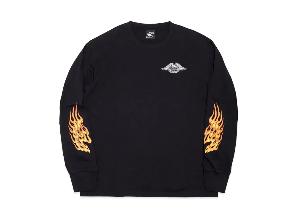 SubCulture Fire Pattern Longsleeve T-Shirt "Black"