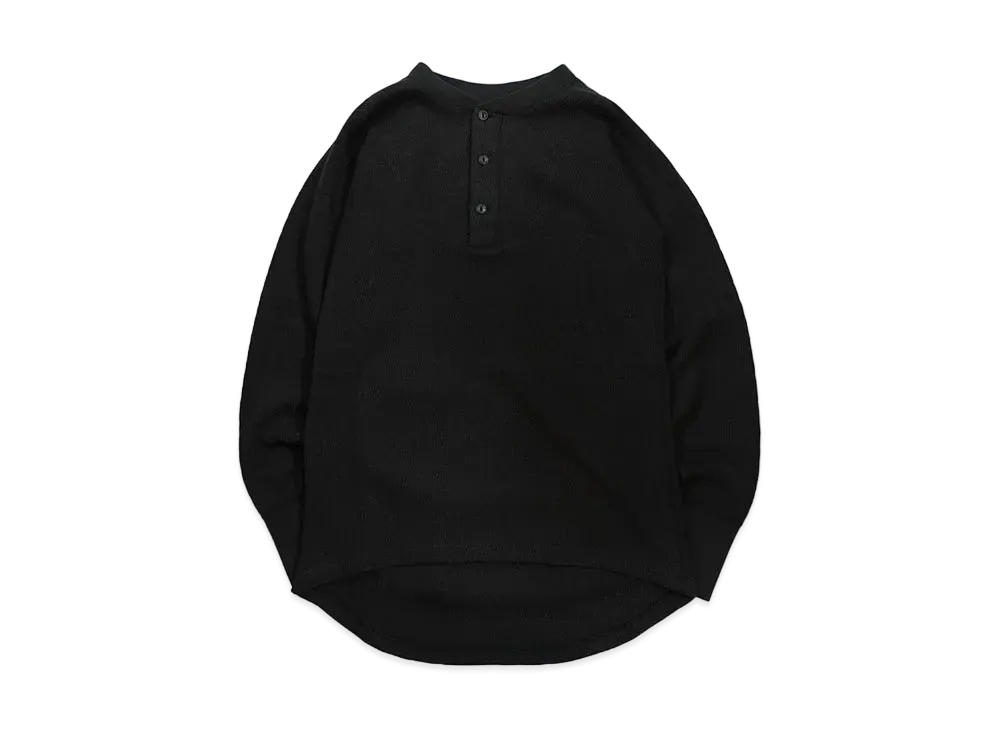 SubCulture Thermalhenleyneck Longsleeve T-Shirt "Black"