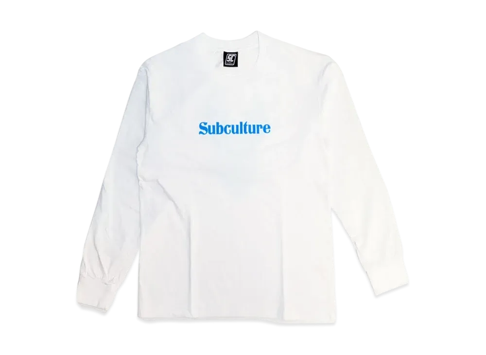 SubCulture Genuine Leather Longsleeve T-Shirt "White/Turquoise"