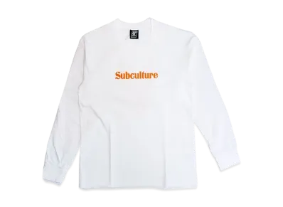 Subculture Genuine Leather Longsleeve T-Shirt "White/Orange"