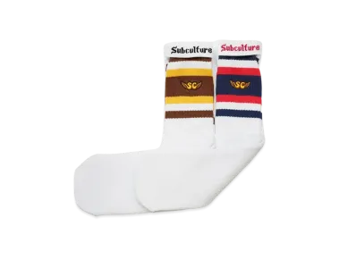 Subculture Sc 2Pack Skate Sox "Yellow/Brown"