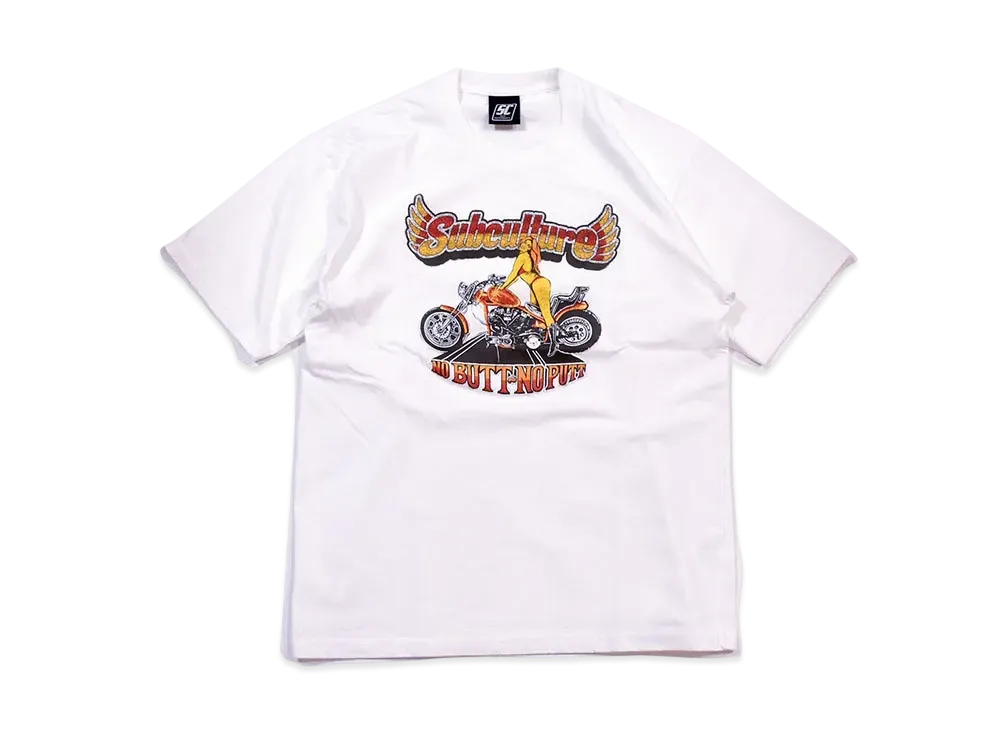 Subculture Biker Girl T-Shirt "White"