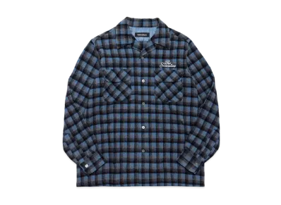 Subculture Wool Check Shirt "Shadow Check Blue"