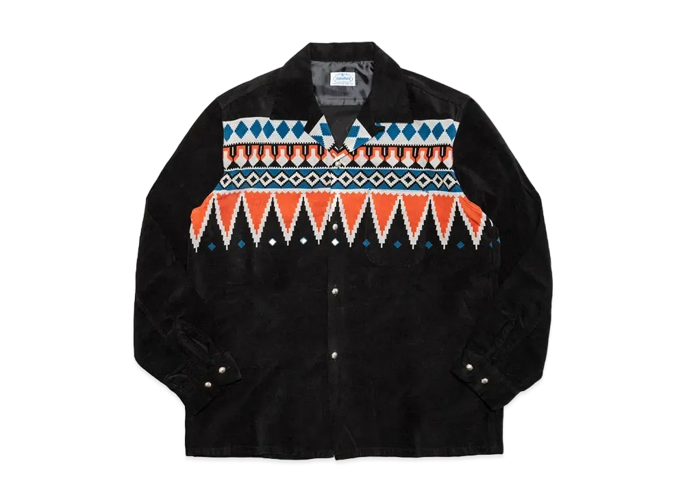 Subculture Print Corduroy Shirt Concho Sv925 "Black"