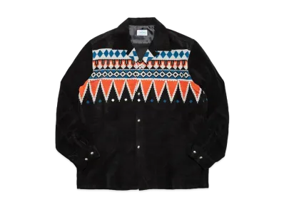 Subculture Print Corduroy Shirt Concho Sv925 "Black"
