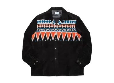 Subculture Print Corduroy Shirt "Black"