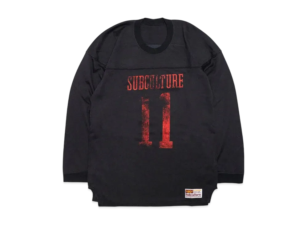 SubCulture Football Longsleeve T-Shirt "Charcoal Gray"