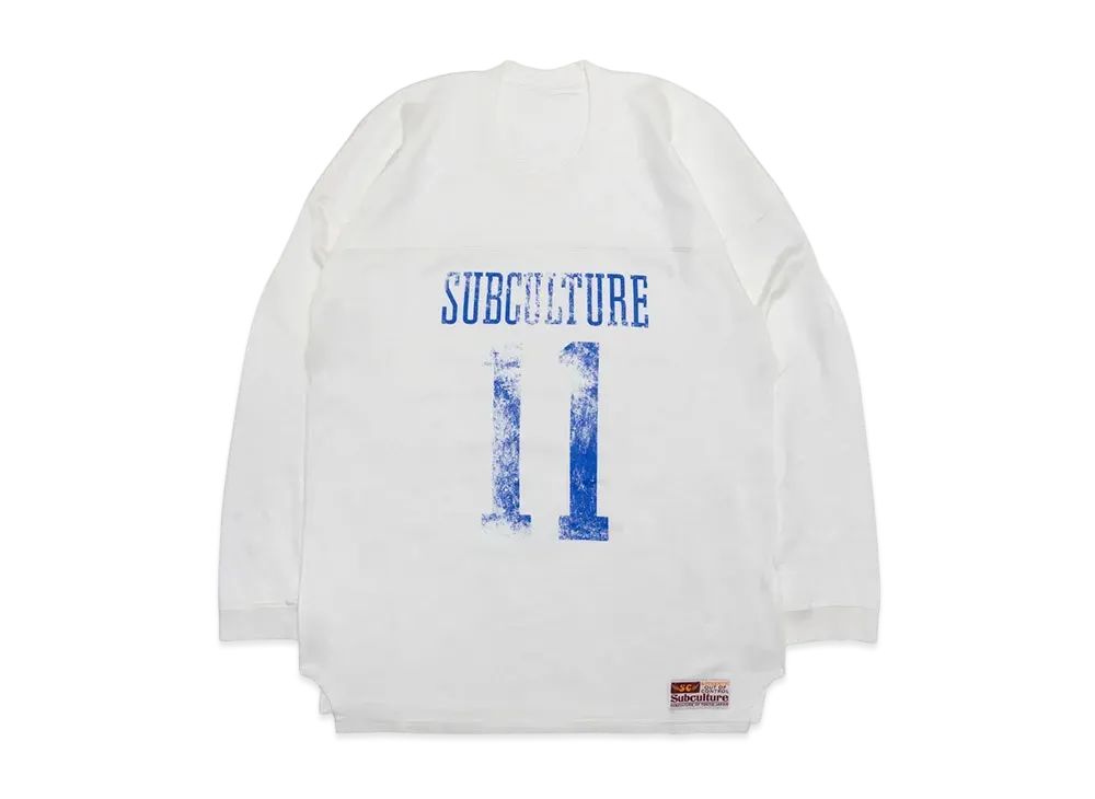 SubCulture Football Longsleeve T-Shirt "White"